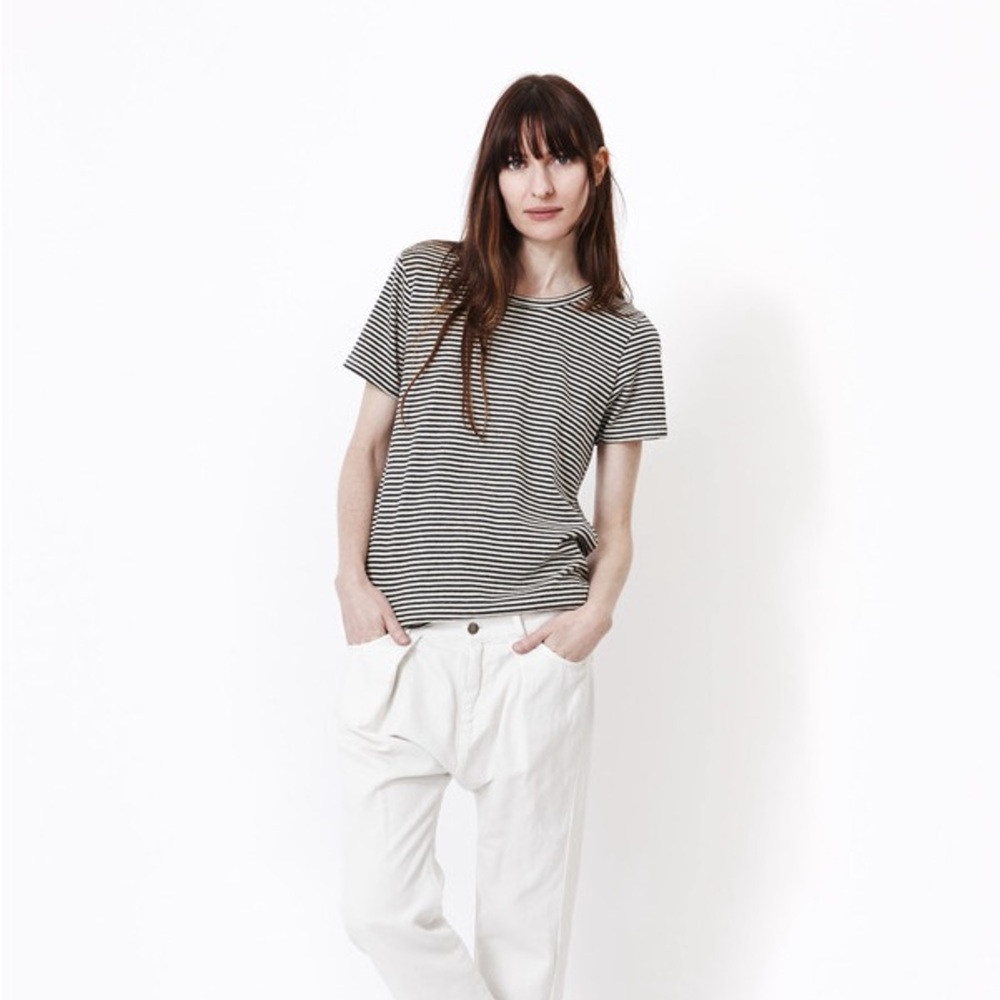 Jungmaven striped black and white tee